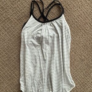CALIA by Carrie Underwood Black and White Striped Tank Top
